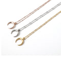 Mavis Hare Stainless Steel Leia Horn Necklace
