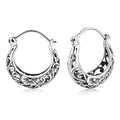 BALMORA Real 925 Sterling Silver Flower Moon Shape