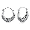 BALMORA Real 925 Sterling Silver Flower Moon Shape