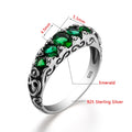 Multi-Element Vintage Art Deco Rings Green Stone