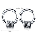V.YA Cool Punk Men's Stainless Steel Hip Hop Stud Earrings