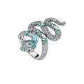 Open-end Blue Snake Pave Ring,Thomas Myth Jungle Bohemia