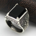 Eulonvan Luxury Vintage 925 Sterling Silver Black Rings Jewelry