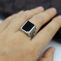 Eulonvan Luxury Vintage 925 Sterling Silver Black Rings Jewelry