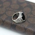Eulonvan Luxury Vintage 925 Sterling Silver Black Rings Jewelry