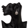 Tibetan Silver Color Round Earrings