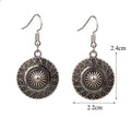 Tibetan Silver Color Round Earrings