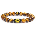 Natural Stone Bracelet Men Jewelry Six-Word Mantra Tiger Eye