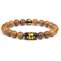 Natural Stone Bracelet Men Jewelry Six-Word Mantra Tiger Eye