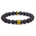 Natural Stone Bracelet Men Jewelry Six-Word Mantra Tiger Eye
