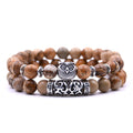 2 Pcs/set Fashion Couple Tiger Eye Stone Bracelets