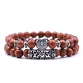 2 Pcs/set Fashion Couple Tiger Eye Stone Bracelets