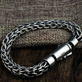 Thai Silver 925 Sterling Silver Retro Manual Hemp Rope