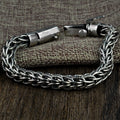 Thai Silver 925 Sterling Silver Retro Manual Hemp Rope