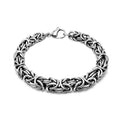 Stainless Steel Men Bracelet On Hand Link Chain Charm
