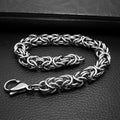 Stainless Steel Men Bracelet On Hand Link Chain Charm