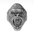Titanium steel Ring Vintage Animal Angry Gorilla Ring