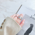 Retro Vintage Silver Color Big Rings