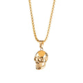 Jewelry Gold Punk Stainless Steel Skull Pendant Necklace