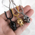 Jewelry Gold Punk Stainless Steel Skull Pendant Necklace