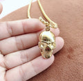 Jewelry Gold Punk Stainless Steel Skull Pendant Necklace