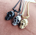 Jewelry Gold Punk Stainless Steel Skull Pendant Necklace