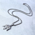 Neptune Trident Pendant Necklace in Stainless Steel