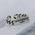 Vintage Silver Color Metal Punk Letter Open Rings Design