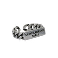 Vintage Silver Color Metal Punk Letter Open Rings Design