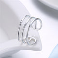 Lettering Hipster Ring Couple Frosted Single Tail