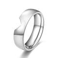 Titanium Steel Unisex Heart Ring