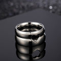 Titanium Steel Unisex Heart Ring