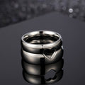 Titanium Steel Unisex Heart Ring