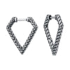 Stainless Steel Triangle Hoop Earrings