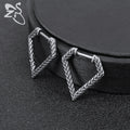 Stainless Steel Triangle Hoop Earrings