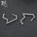 Stainless Steel Triangle Hoop Earrings