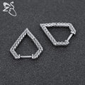 Stainless Steel Triangle Hoop Earrings