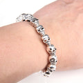 TMS Skull Bead Elastic Bracelet, Punk Style