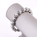 TMS Skull Bead Elastic Bracelet, Punk Style