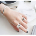 Hipster Sterling Silver Resizable Opening Rings