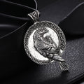Nordic Necklace Viking Raven Pendant Black Bird Crow