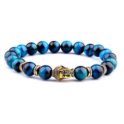 Royal Blue Tiger Eye Men's Bracelet