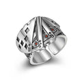 Sterling Silver Playing Cards Open Stacking Rings