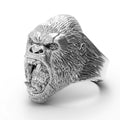 Titanium steel Ring Vintage Animal Angry Gorilla Ring