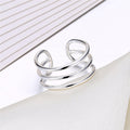 Lettering Hipster Ring Couple Frosted Single Tail