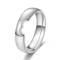 Titanium Steel Unisex Heart Ring