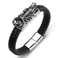 Trendy Male Bracelet Leather Scorpions Stainless Steel