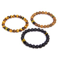 Natural Stone Bracelet Men Jewelry Six-Word Mantra Tiger Eye