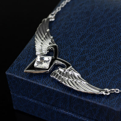 Necklace Angel Wings Crystal Pendant