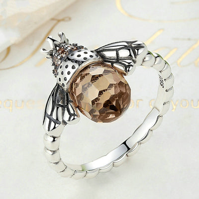 Fashion Bee Animal Cubic Zirconia Ring